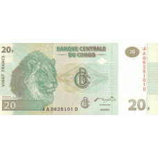 P 94a Congo (Democratic Republic) - 20 Franc Year 2003 (HdM Printer)